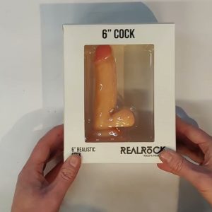RealRock Realistic Cock - 6" with Balls Suction Cup Dildo PlayBlue Demo